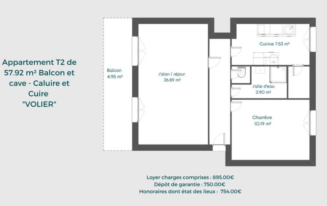 Annonces TASSIN : Appartement | CALUIRE-ET-CUIRE (69300) | 58 m2 | 895 € 