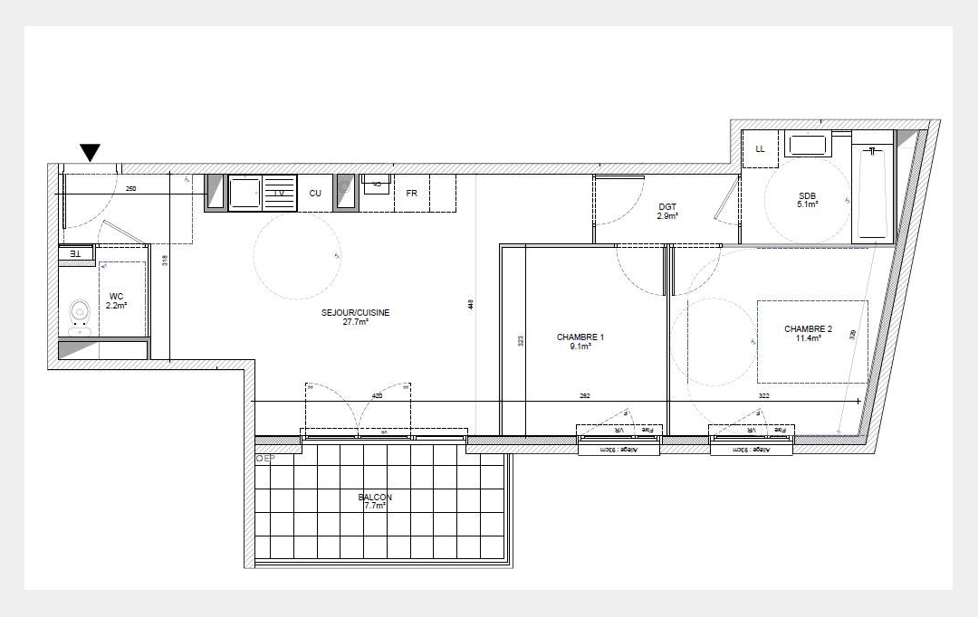 Annonces TASSIN : Appartement | ECULLY (69130) | 58 m2 | 309 000 € 